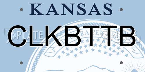CLKBTTB Kansas License Plate