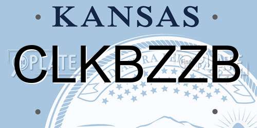 CLKBZZB Kansas License Plate