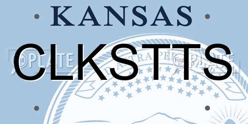 CLKSTTS Kansas License Plate