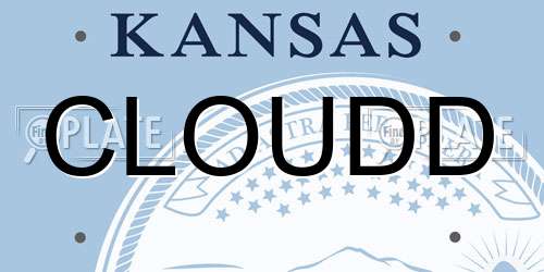 CLOUDD Kansas License Plate