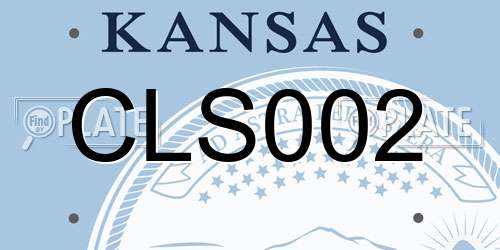CLS002 Kansas License Plate