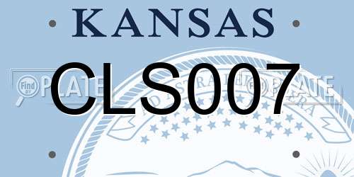 CLS007 Kansas License Plate