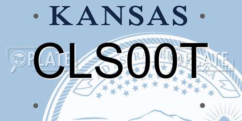 CLS00T Kansas License Plate