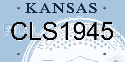 CLS1945 Kansas License Plate