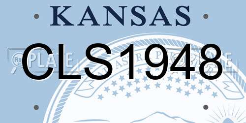 CLS1948 Kansas License Plate