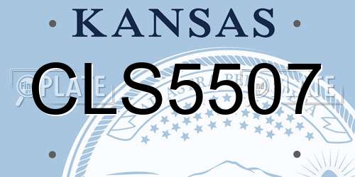 CLS5507 Kansas License Plate