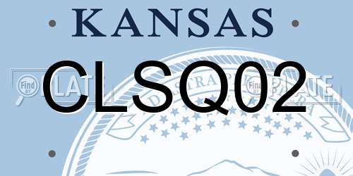 CLSQ02 Kansas License Plate