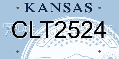 CLT2524 Kansas License Plate