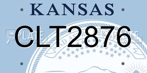 CLT2876 Kansas License Plate