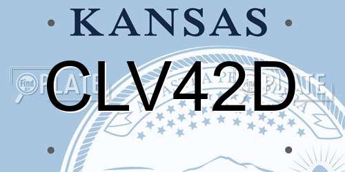 CLV42D Kansas License Plate