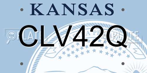 CLV42Q Kansas License Plate