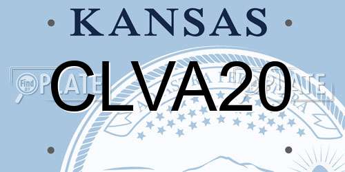 CLVA20 Kansas License Plate