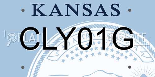 CLY01G Kansas License Plate