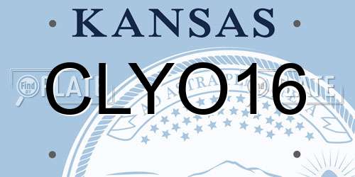 CLYO16 Kansas License Plate