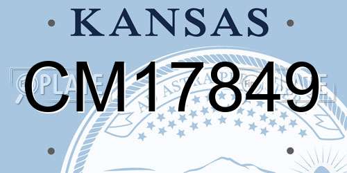 CM17849 Kansas License Plate