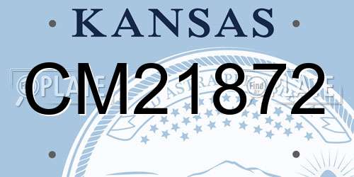 CM21872 Kansas License Plate