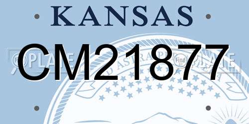 CM21877 Kansas License Plate