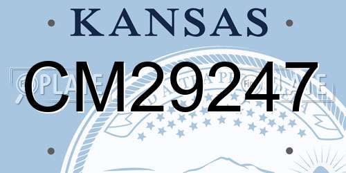 CM29247 Kansas License Plate