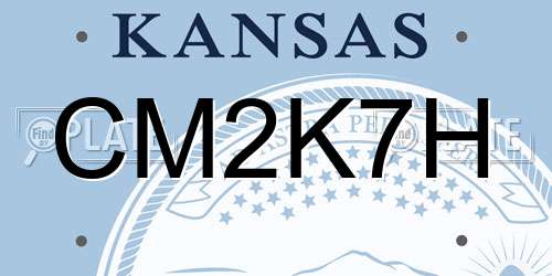 CM2K7H Kansas License Plate