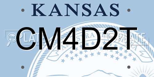 CM4D2T Kansas License Plate