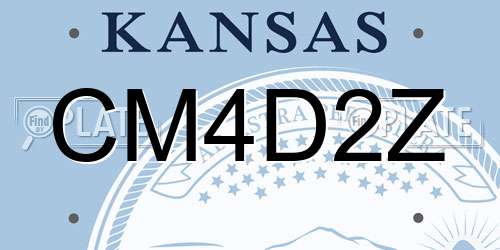 CM4D2Z Kansas License Plate