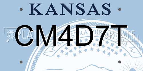 CM4D7T Kansas License Plate