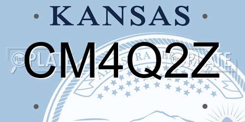 CM4Q2Z Kansas License Plate