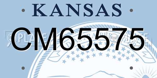 CM65575 Kansas License Plate