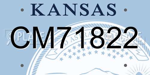 CM71822 Kansas License Plate