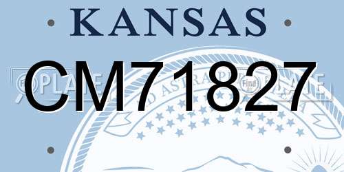 CM71827 Kansas License Plate