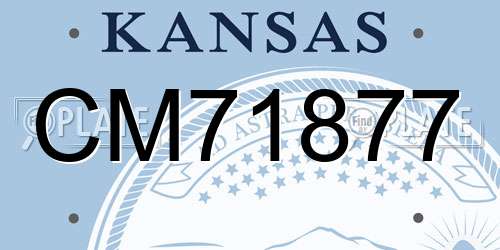 CM71877 Kansas License Plate
