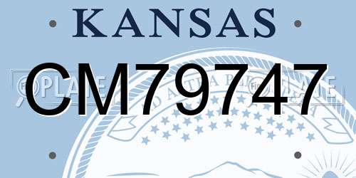 CM79747 Kansas License Plate