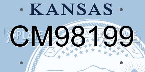 CM98199 Kansas License Plate