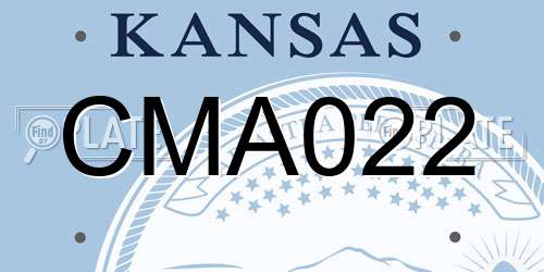 CMA022 Kansas License Plate