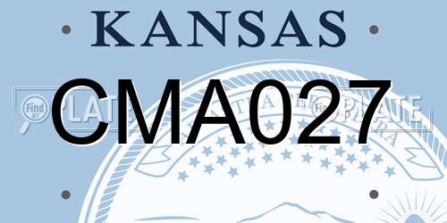 CMA027 Kansas License Plate