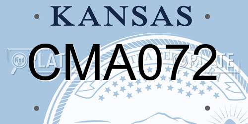CMA072 Kansas License Plate