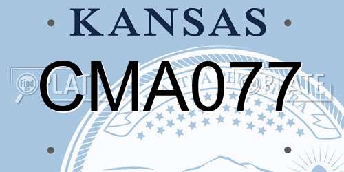 CMA077 Kansas License Plate