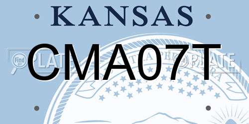 CMA07T Kansas License Plate