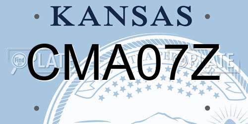 CMA07Z Kansas License Plate