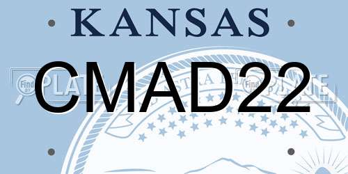 CMAD22 Kansas License Plate