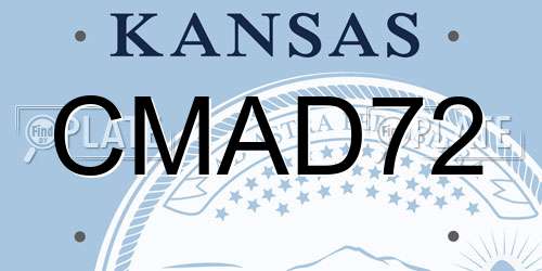 CMAD72 Kansas License Plate