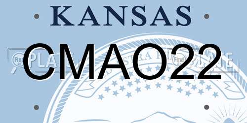 CMAO22 Kansas License Plate