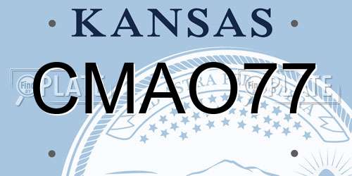 CMAO77 Kansas License Plate