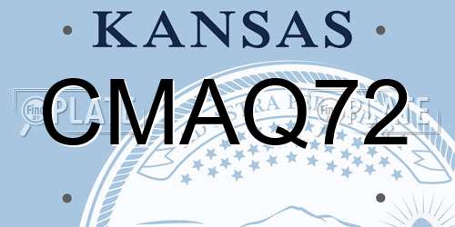 CMAQ72 Kansas License Plate