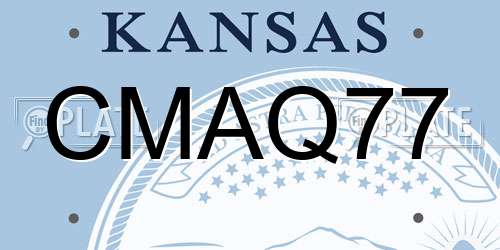 CMAQ77 Kansas License Plate