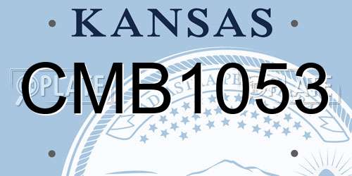CMB1053 Kansas License Plate