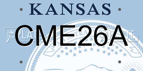 CME26A Kansas License Plate