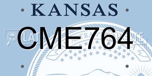 CME764 Kansas License Plate