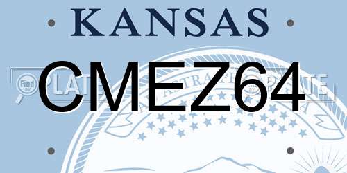 CMEZ64 Kansas License Plate
