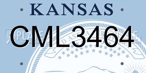 CML3464 Kansas License Plate